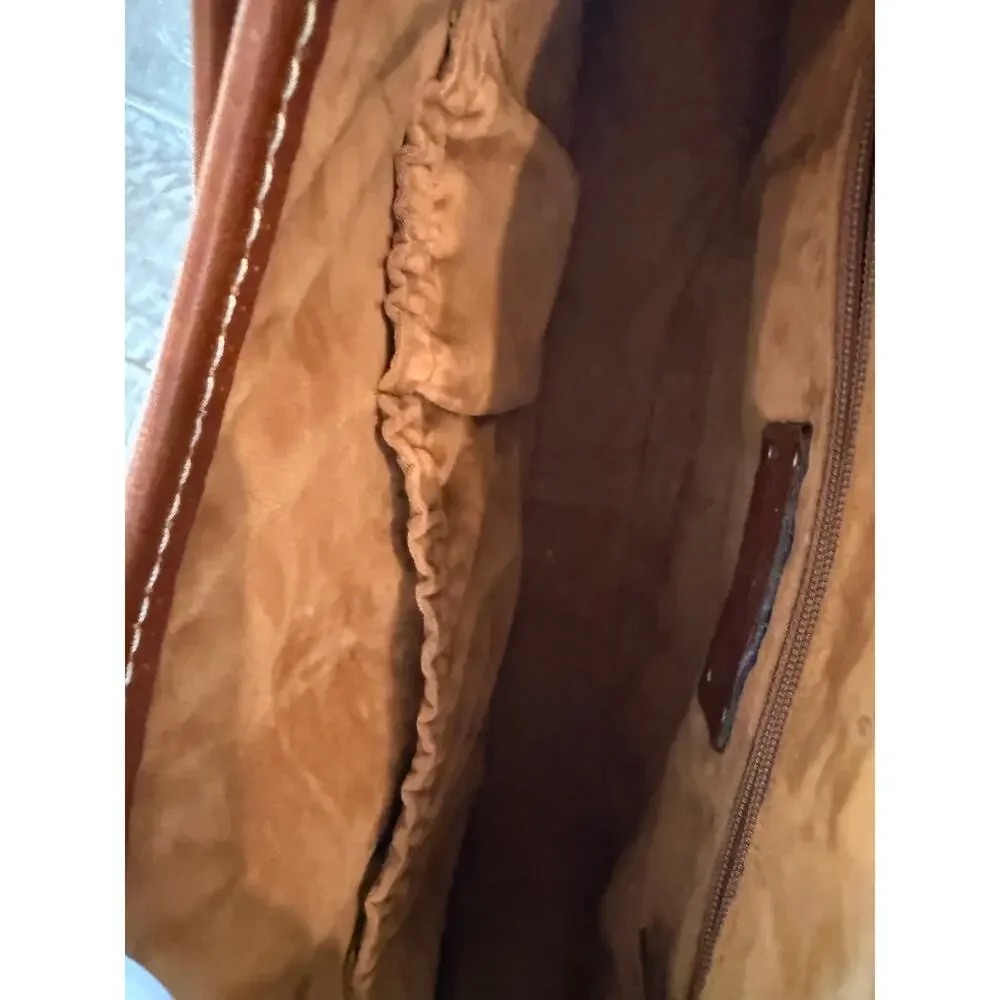 Patricia Nash Vichy Patina Prairie Rose leather Antique Rose Crossbody - Picture 8 of 12